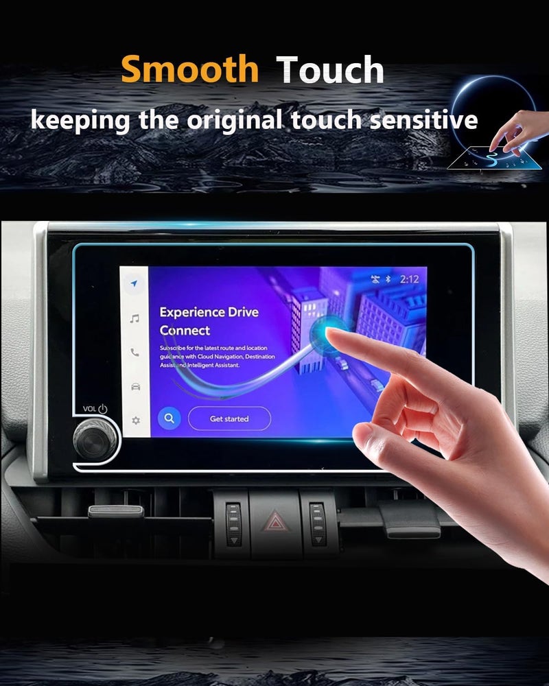 VIAROOM Screen Protector for Toyota RAV4 2023-2025,Tempered Glass Protective Film For RAV 4 LE/XLE/Adventure/XLE Premium/SE/Woodland Edition 2025 2024 Accessories- 8 inch - Image 3